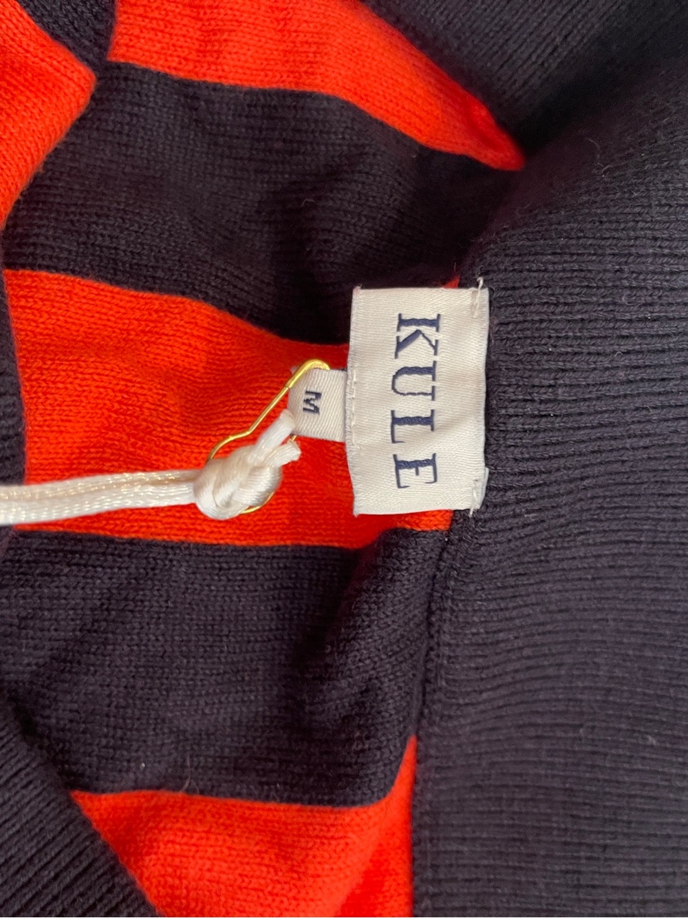 KULE Navy and Red Knit Vertical-Stripe Midi Skirt Size M - Picture 4 of 6